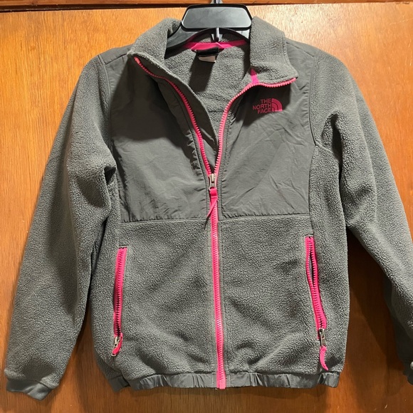 The North Face Charcoal and Pink Fleece Jacket - Picture 1 of 3
